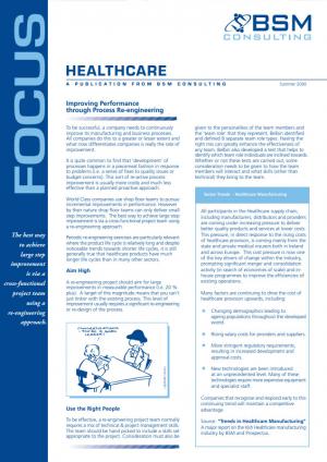 Improving Performance through Process Re-engineering